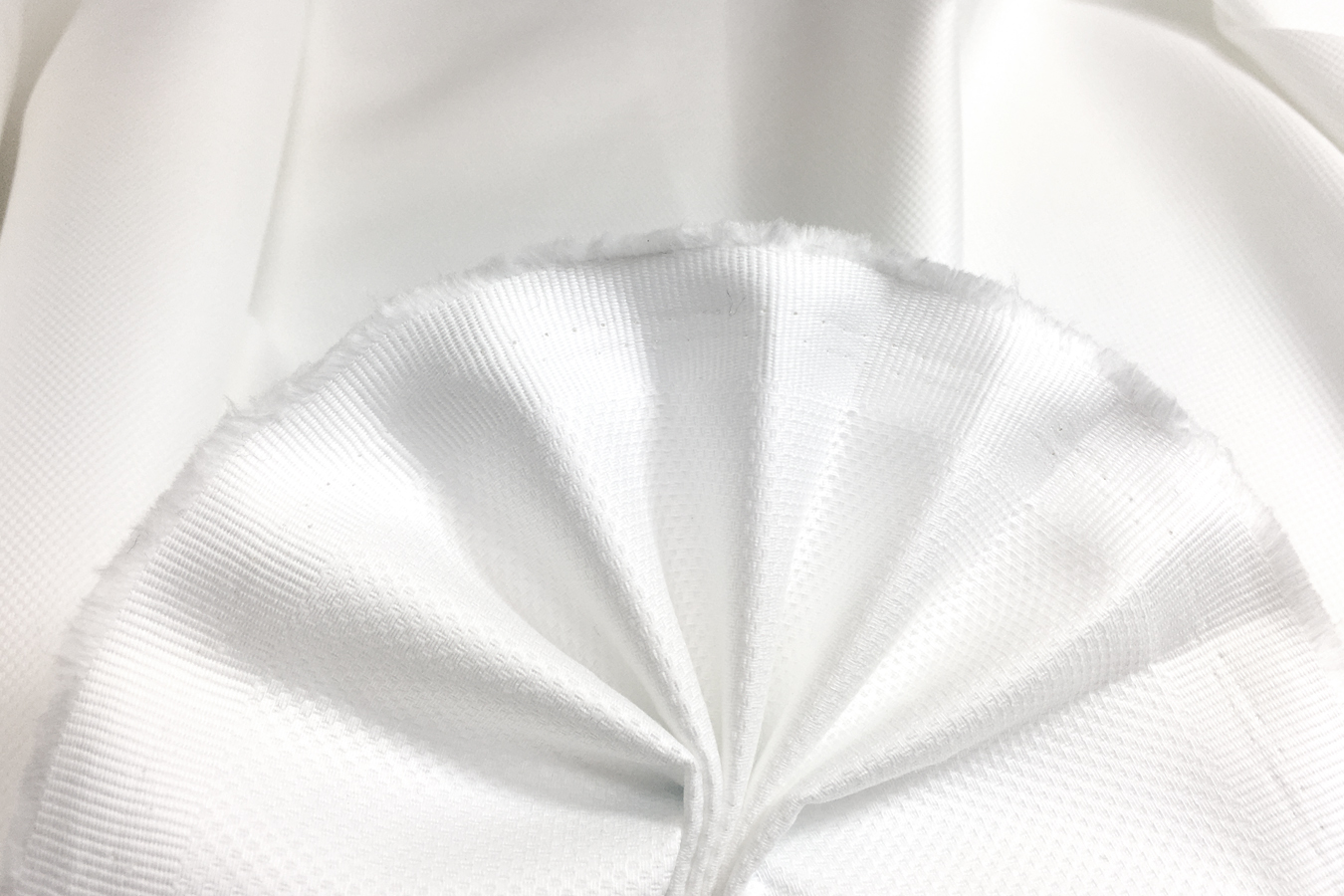 Baumwoll-Pikee weiß