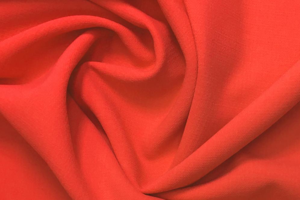 Elastische Schurwolle - orangerot