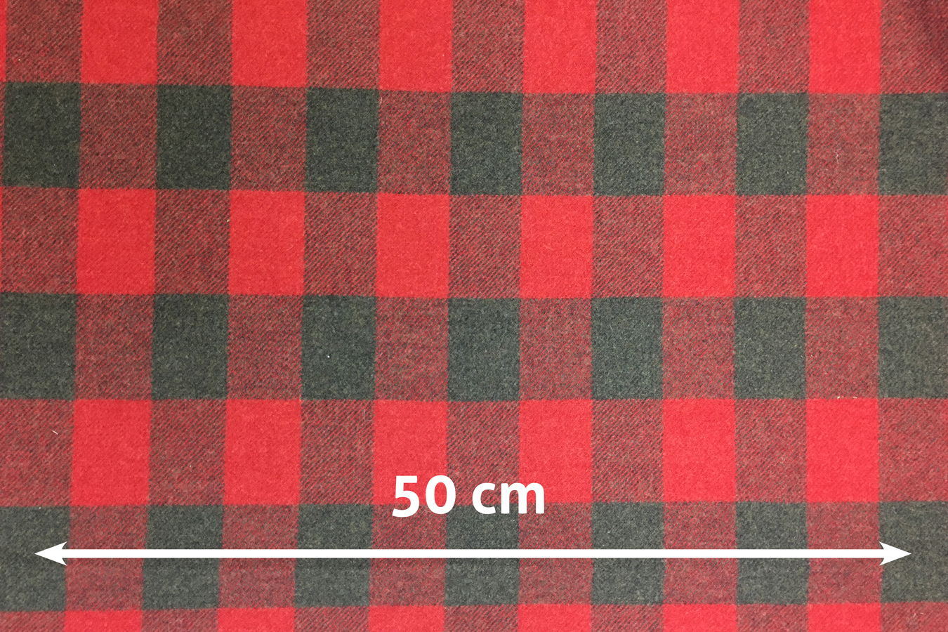 Schurwolle - Karo, rot/braun