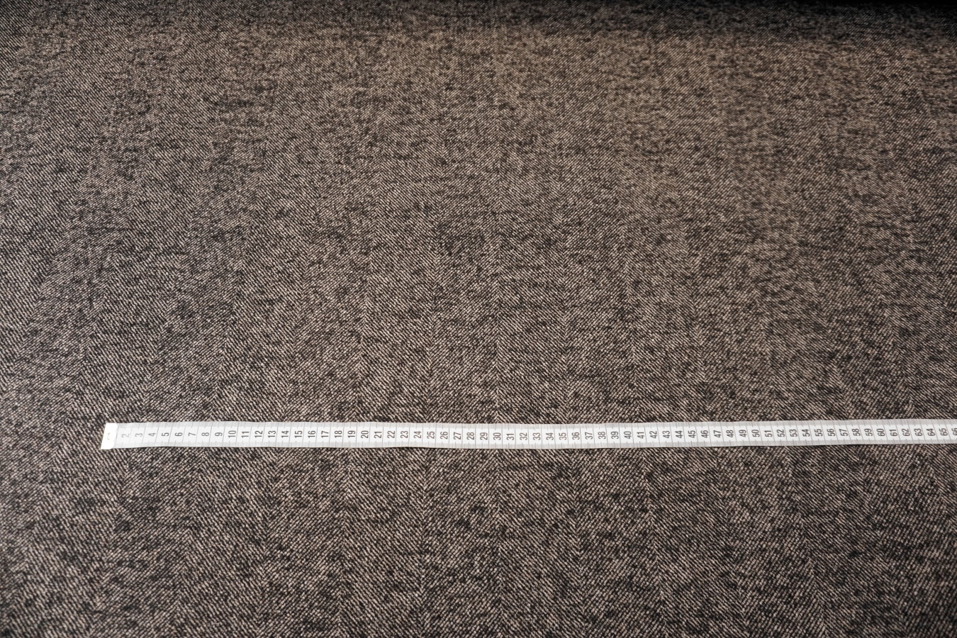 Schurwolle - Fischgrat schwarz-beige meliert