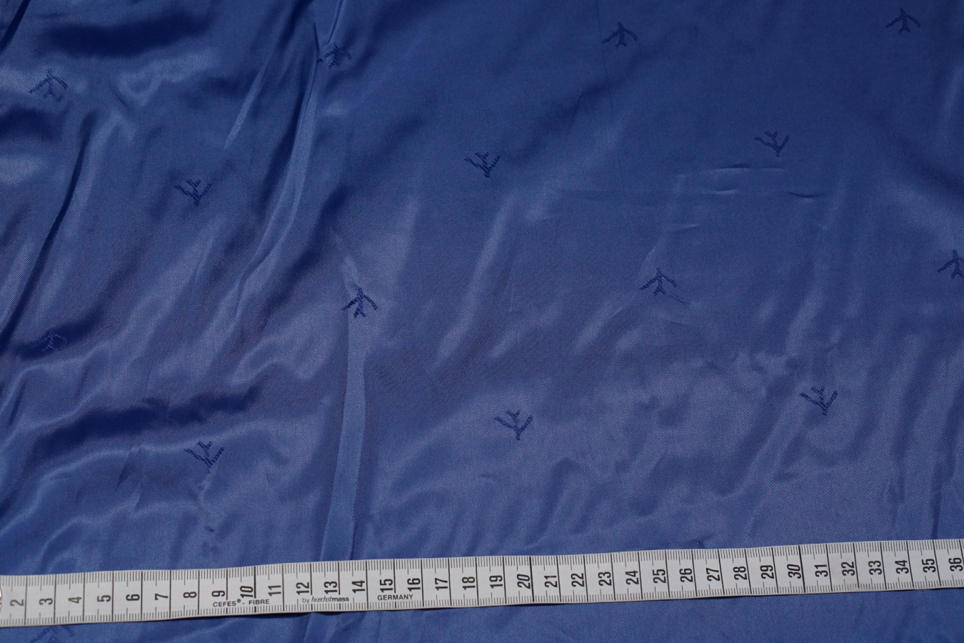 Cupro - Jacquard in mittelblau