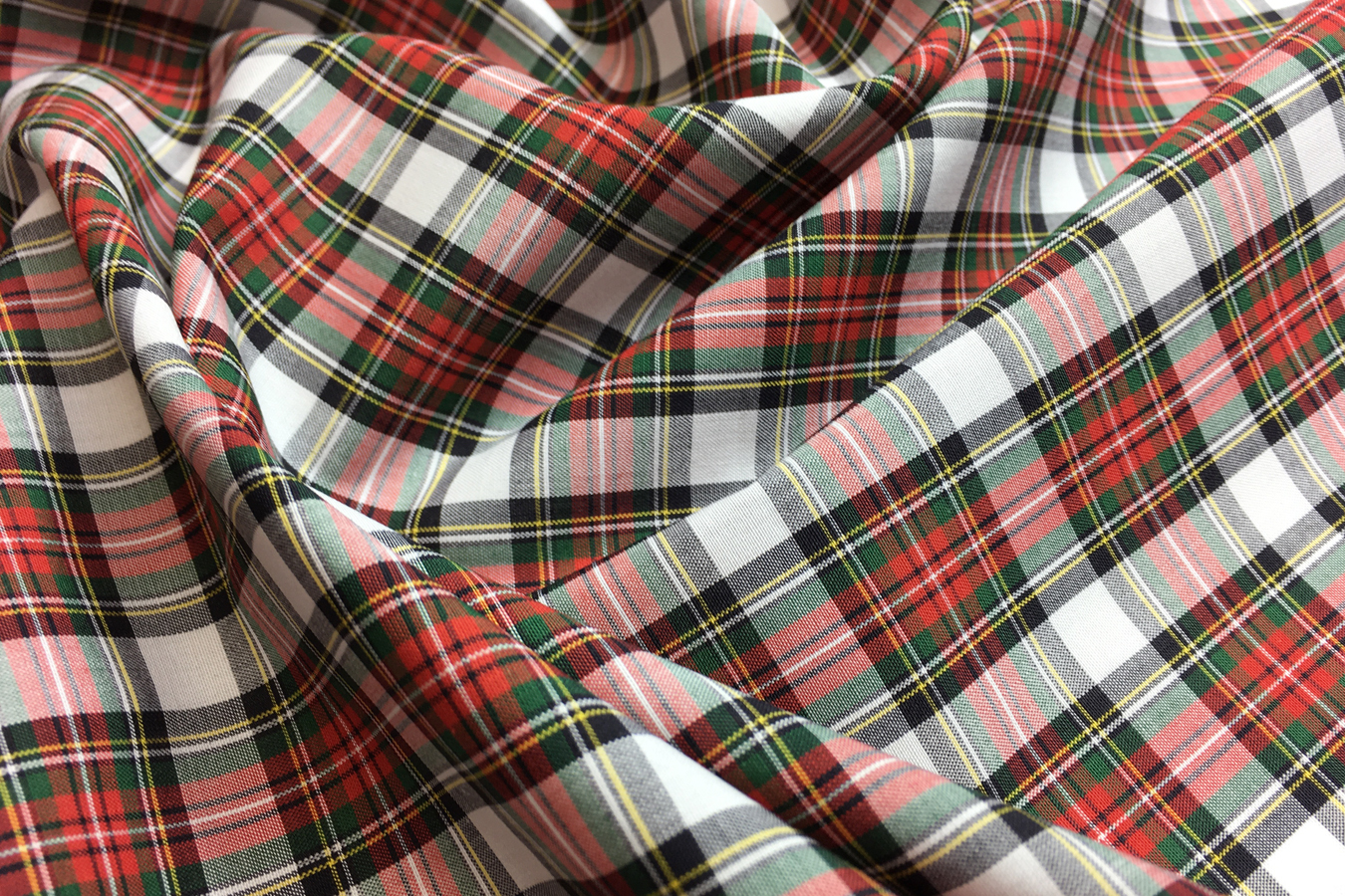 Baumwolle - Karo, weiß/bunt