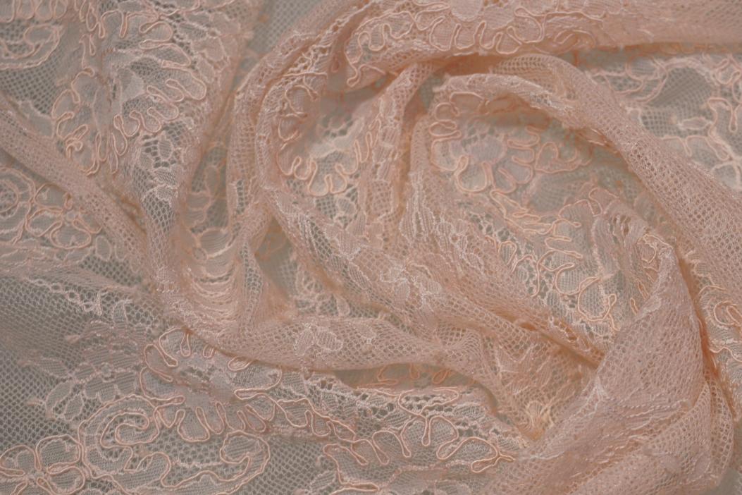 Rest, filigrane Gimpenspitze - pfirsich