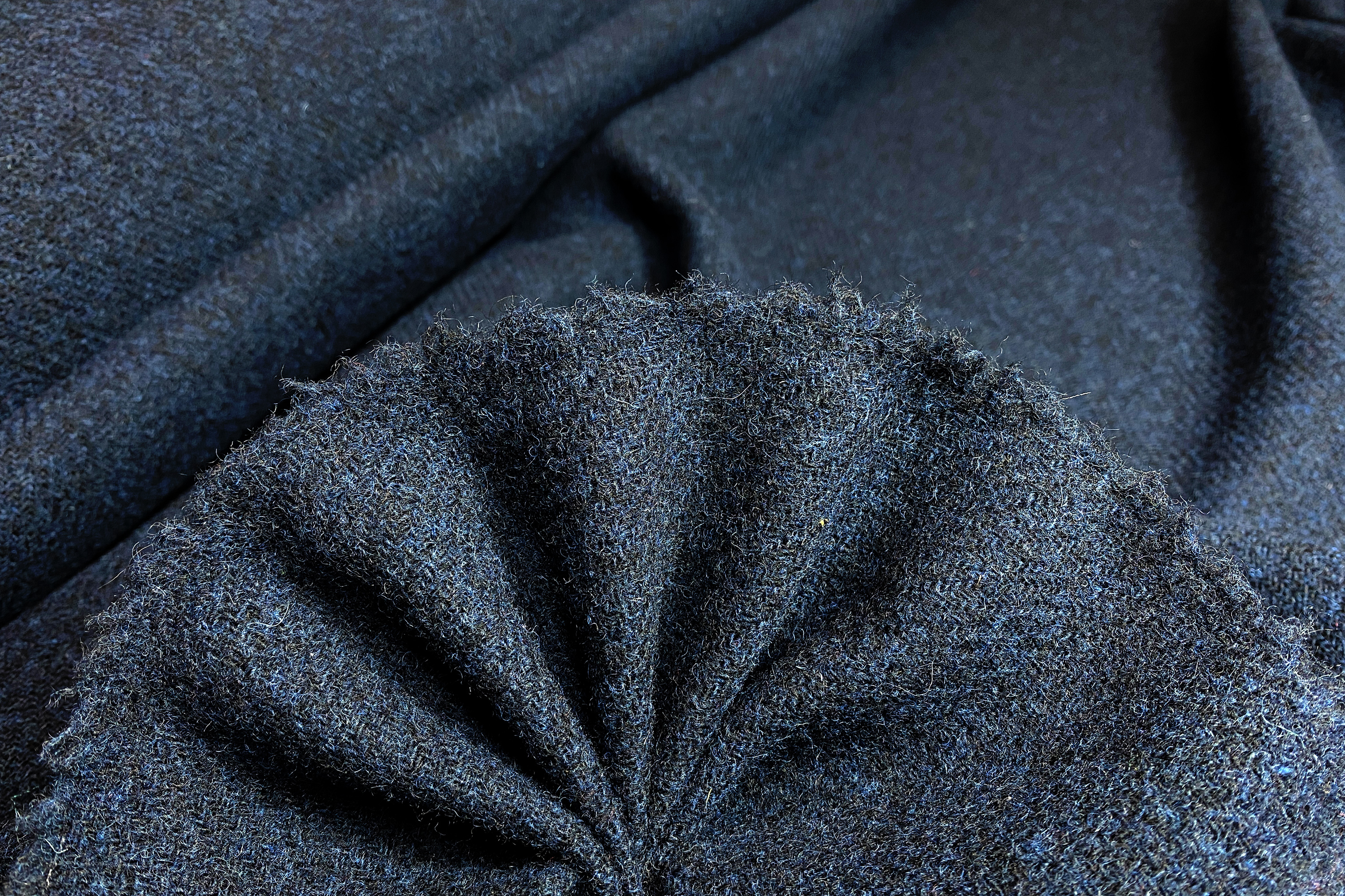 Schurwolle blaumeliert