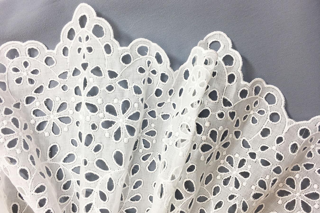 Baumwolle - Lochstickerei