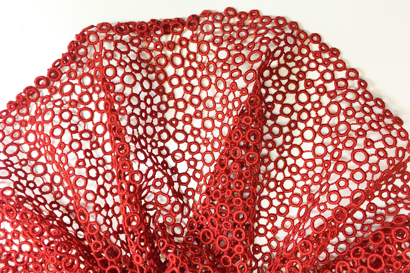 Baumwollspitze - dunkelrot